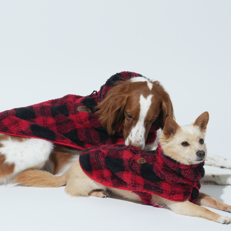 Chouchou Check Fleece Poncho