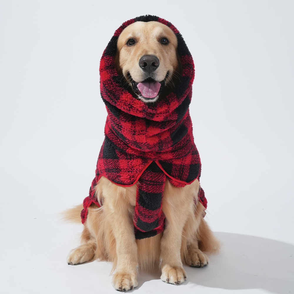Chouchou Check Fleece Poncho