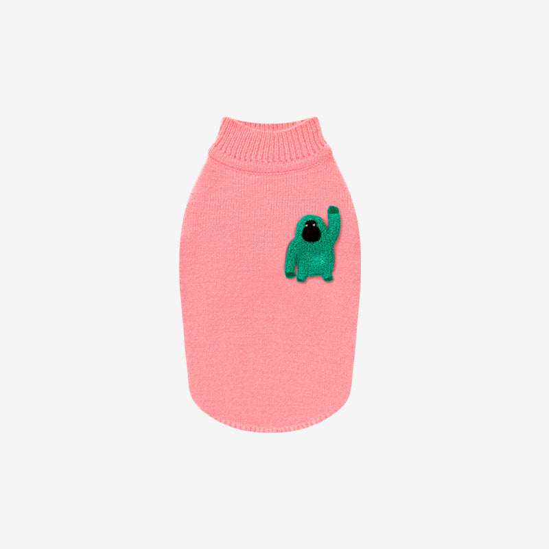 Banana mania knit sweater in pink color