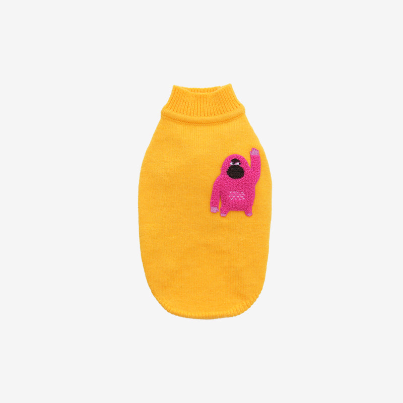 Banana mania knit sweater in yellow color