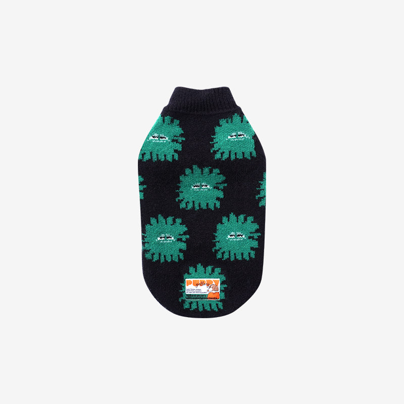 anemone knit sweater in black color