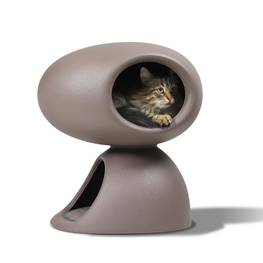 CAT CAVE - Lit avec griffoir en sisal
