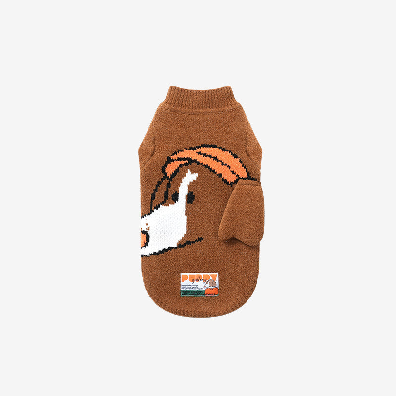 creamy soft knit sweater in brown color