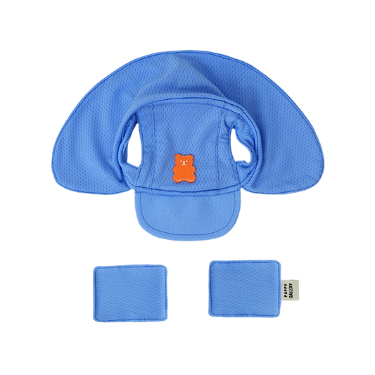 Chapeau de soleil Jelly Bear (bleu)