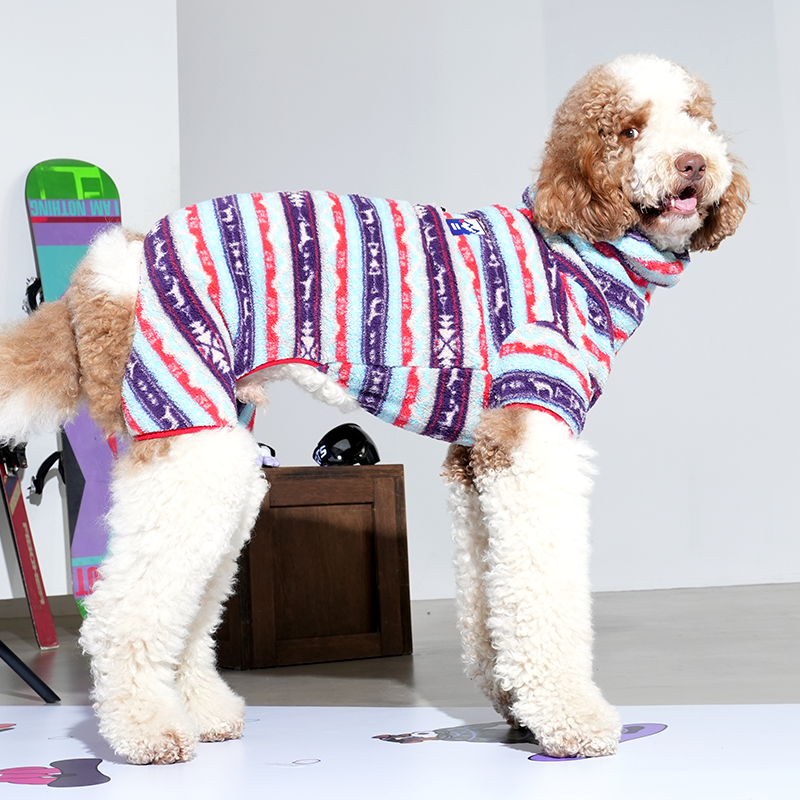 standard poodle in sherpa fleece all in one