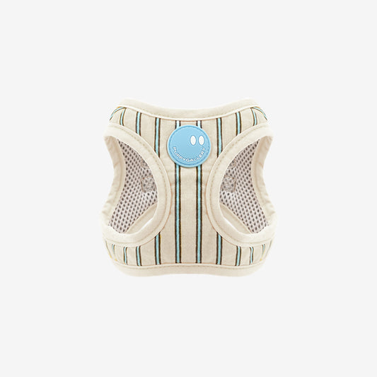 stripe daisy harness in beige color