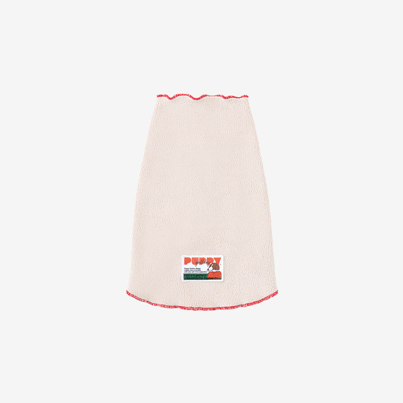 tracking fleece top in beige color