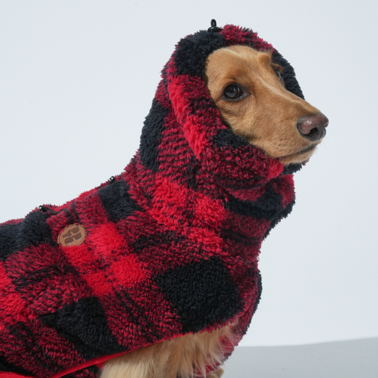 Chouchou Check Fleece Poncho