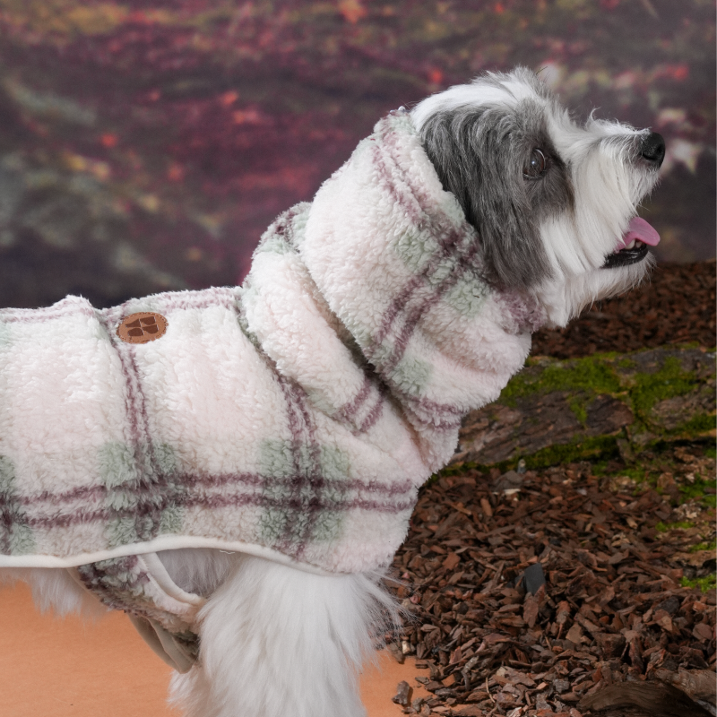 Chouchou Check Fleece Poncho