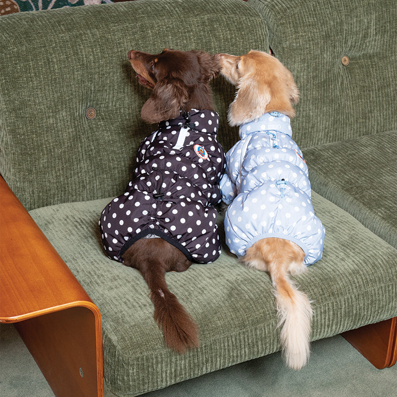 Retro Dot All-in-one Padding - Pet Winter Jacket