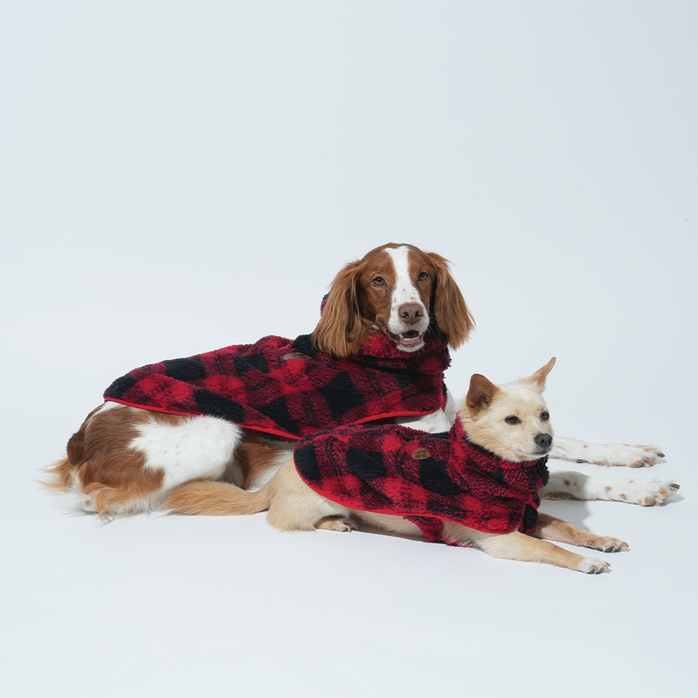 Chouchou Check Fleece Poncho