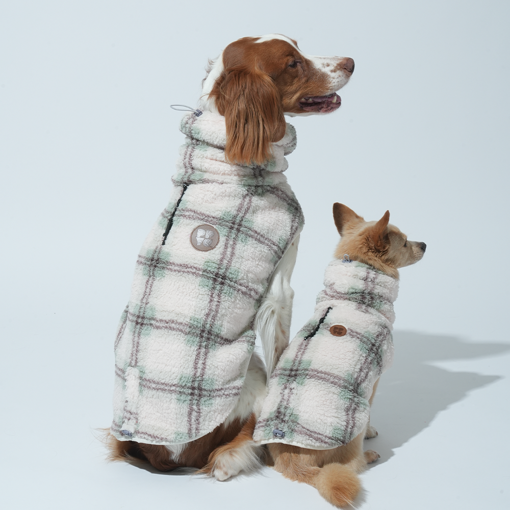 Chouchou Check Fleece Poncho
