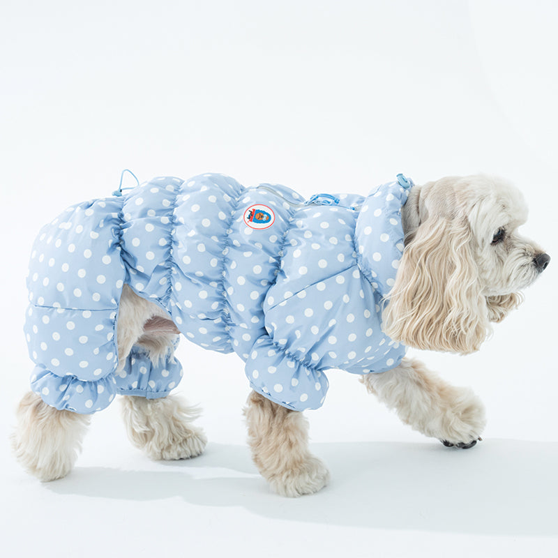 Retro Dot All-in-one Padding - Pet Winter Jacket