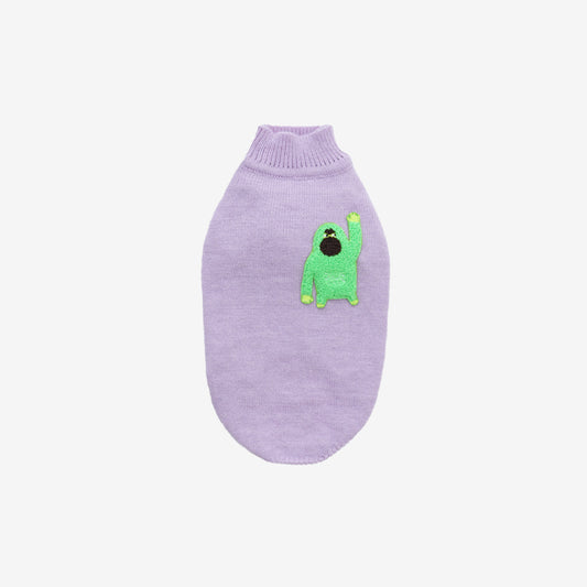 Banana mania knit sweater in purple color