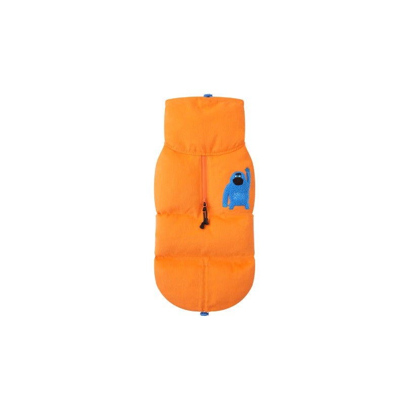 banana padded coat in orange color