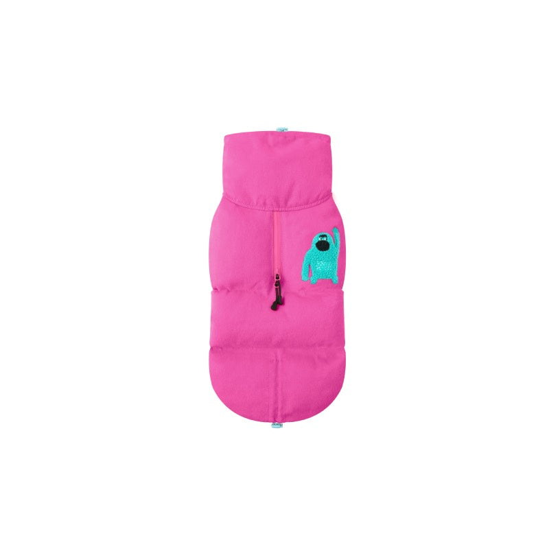 banana padded coat in rose pink color
