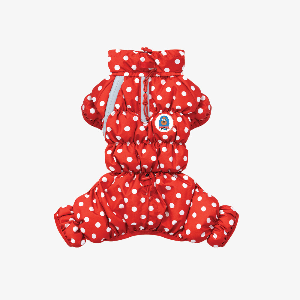 Retro Dot All-in-one Padding - Pet Winter Jacket