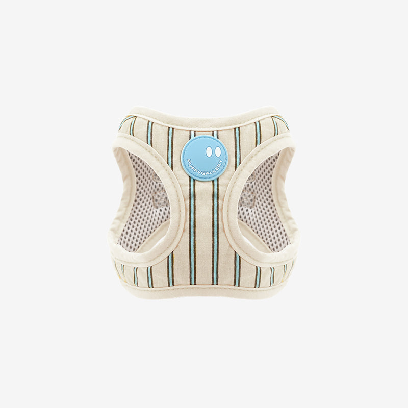 stripe daisy harness in beige color