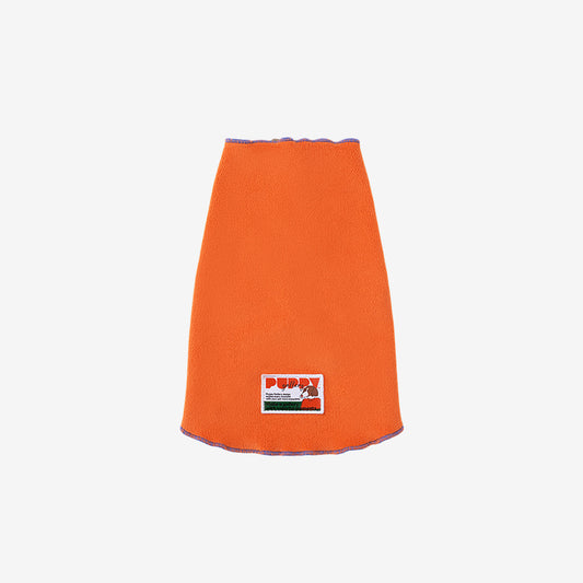 tracking fleece top in orange color